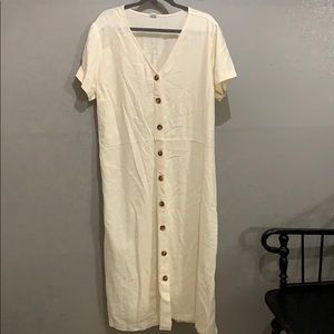 White linen dress